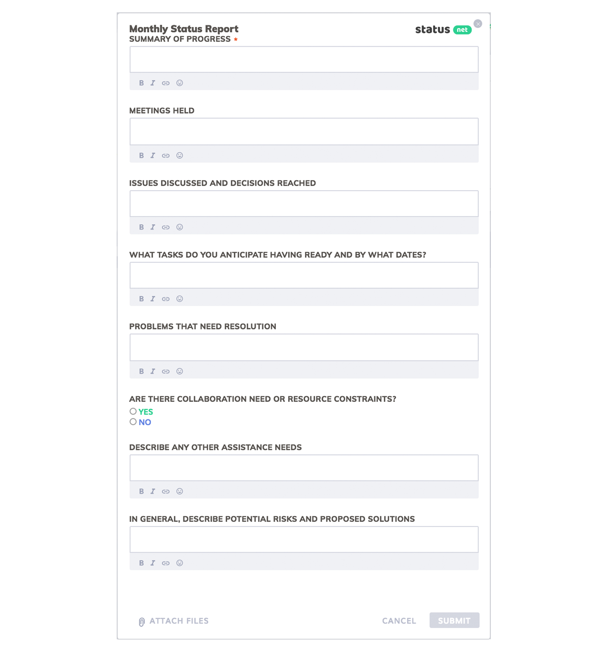 2 Really Simple Department Status Report Templates | Free With Regard To Monthly Status Report Template