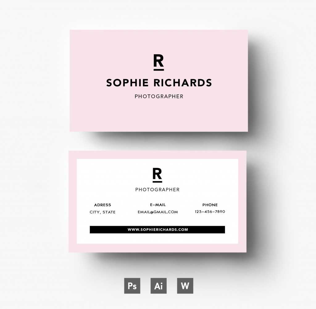 20 Examples Of A Stylish Business Card Photoshop Template Within Name Card Template Photoshop