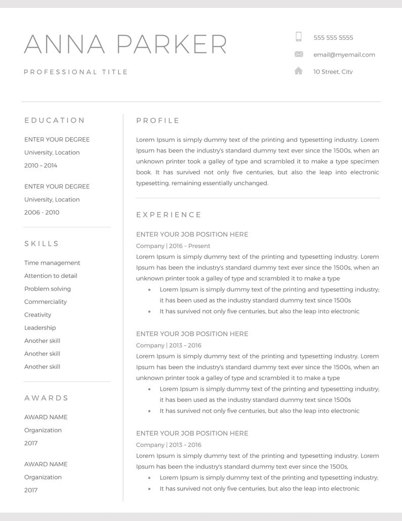 20+ Free And Premium Word Resume Templates [Download] Intended For Another Word For Template