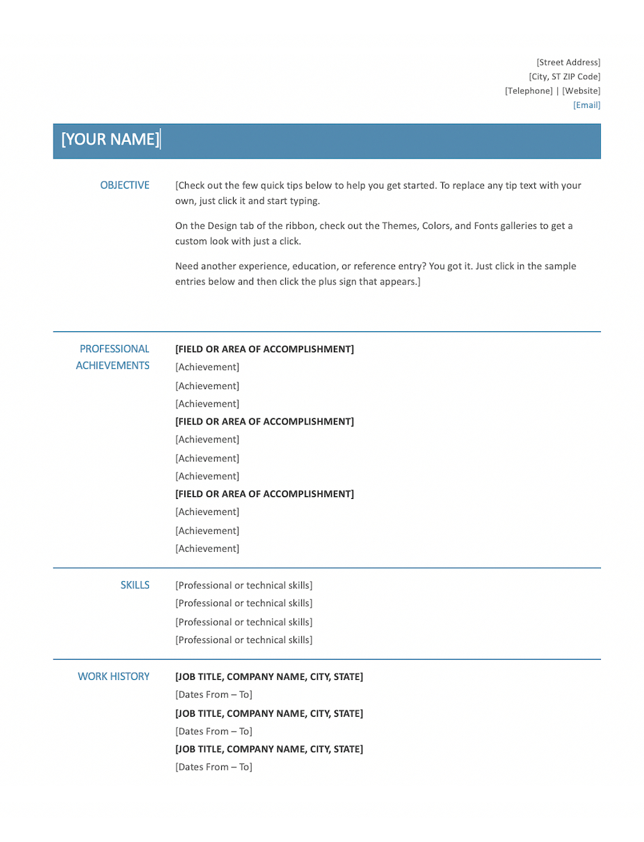 20+ Free And Premium Word Resume Templates [Download] With Regard To Microsoft Word Resumes Templates