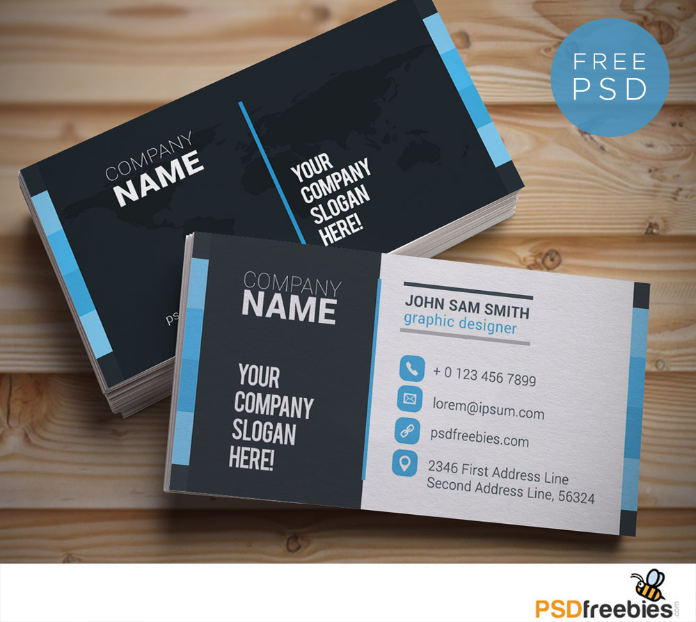 20+ Free Business Card Templates Psd - Download Psd Throughout Name Card Design Template Psd