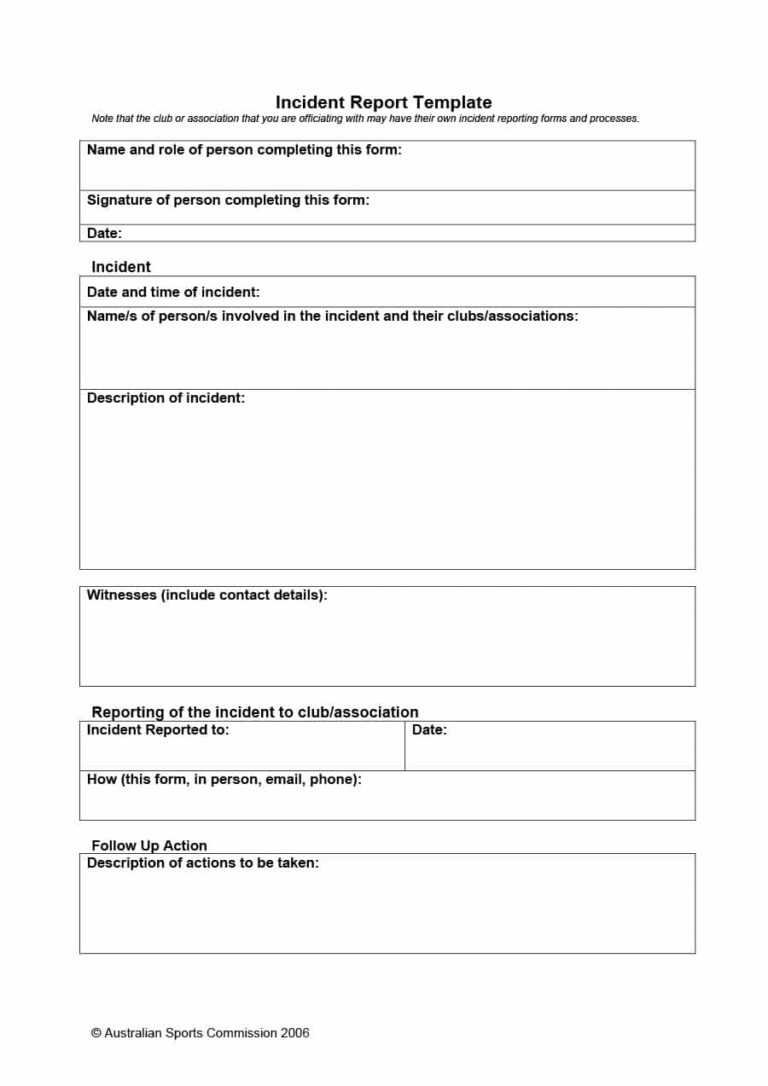 Crime Scene Report Template