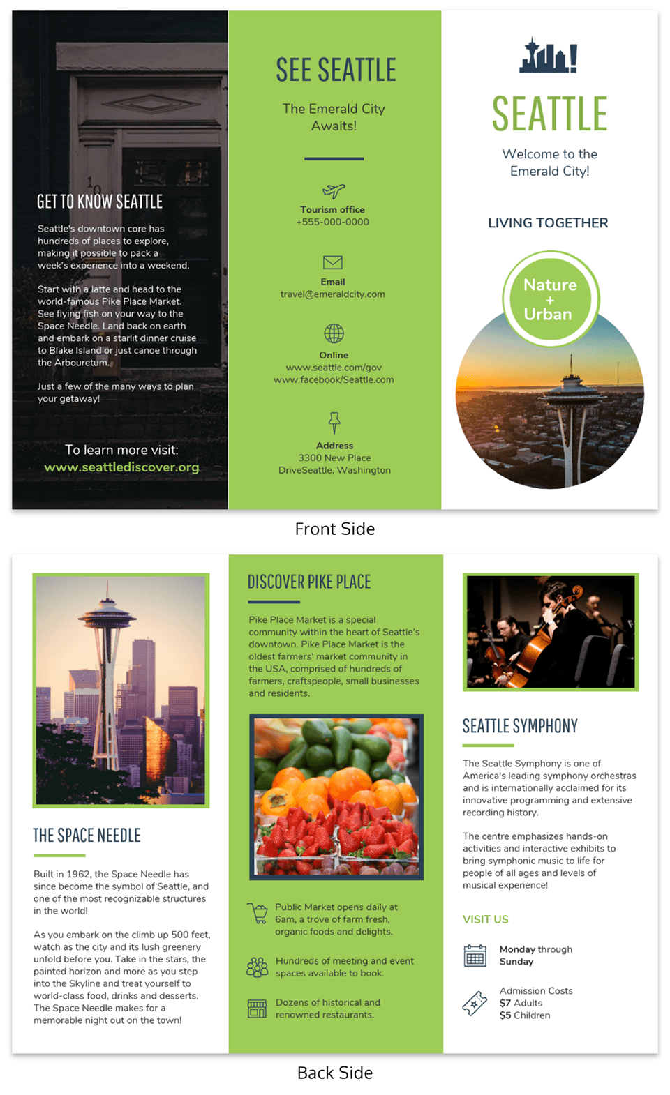 20+ Professional Trifold Brochure Templates, Tips & Examples In One Page Brochure Template