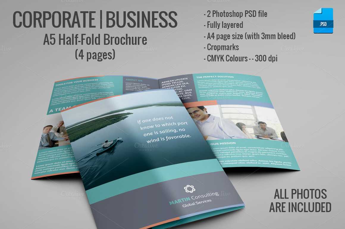 20 Single Fold Brochure Templates With Half Page Brochure Template