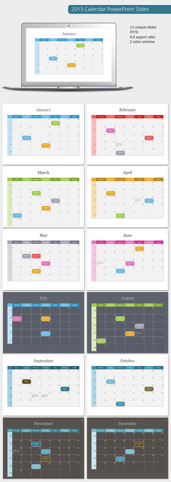 2015 Calendar Powerpoint Template (Powerpoint Templates In Powerpoint Calendar Template 2015