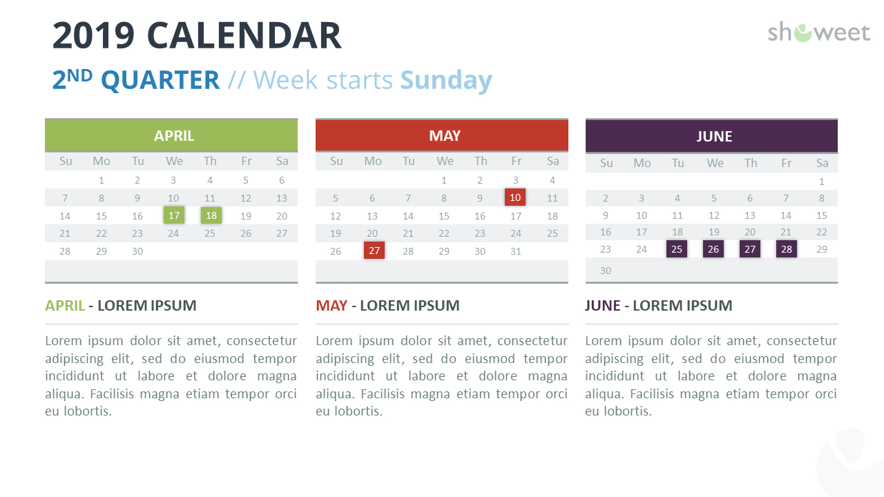 2019 Calendar Powerpoint Templates With Regard To Microsoft Powerpoint Calendar Template