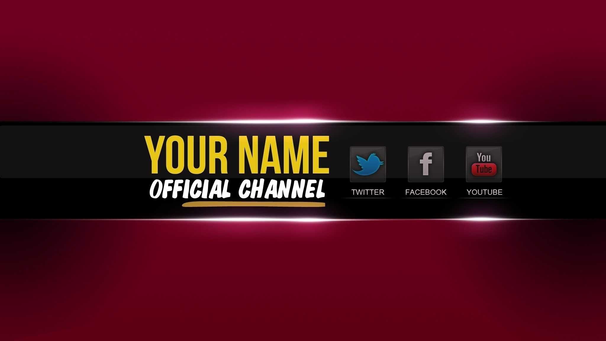 2048X1152 Youtube Banner Template Psd | Cyberuse For Banner Regarding Youtube Banners Template