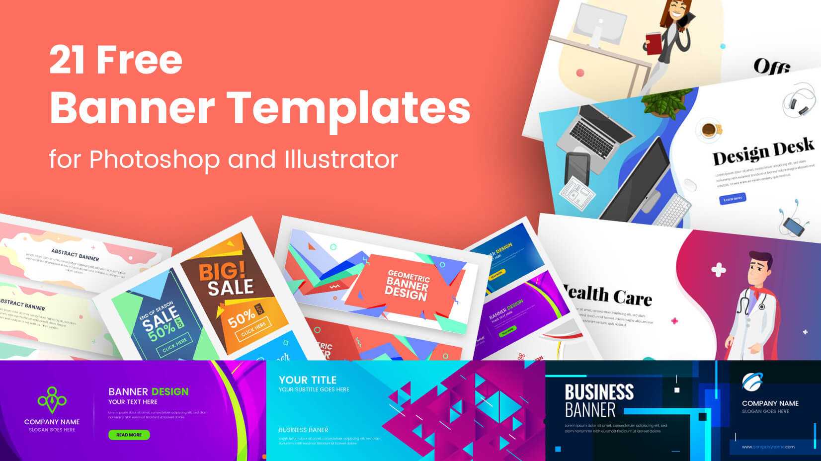 21 Free Banner Templates For Photoshop And Illustrator In Adobe Photoshop Banner Templates