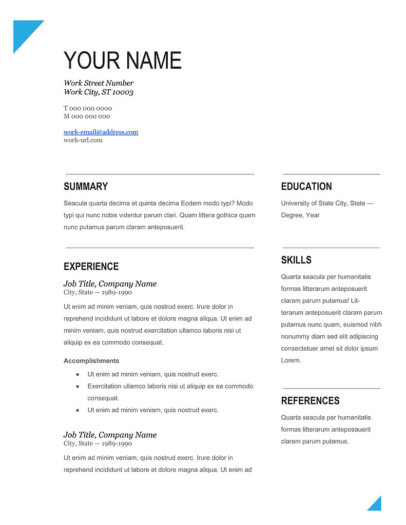 21 New Curriculum Vitae Format Ms Word File | Free Resume In How To Create A Cv Template In Word