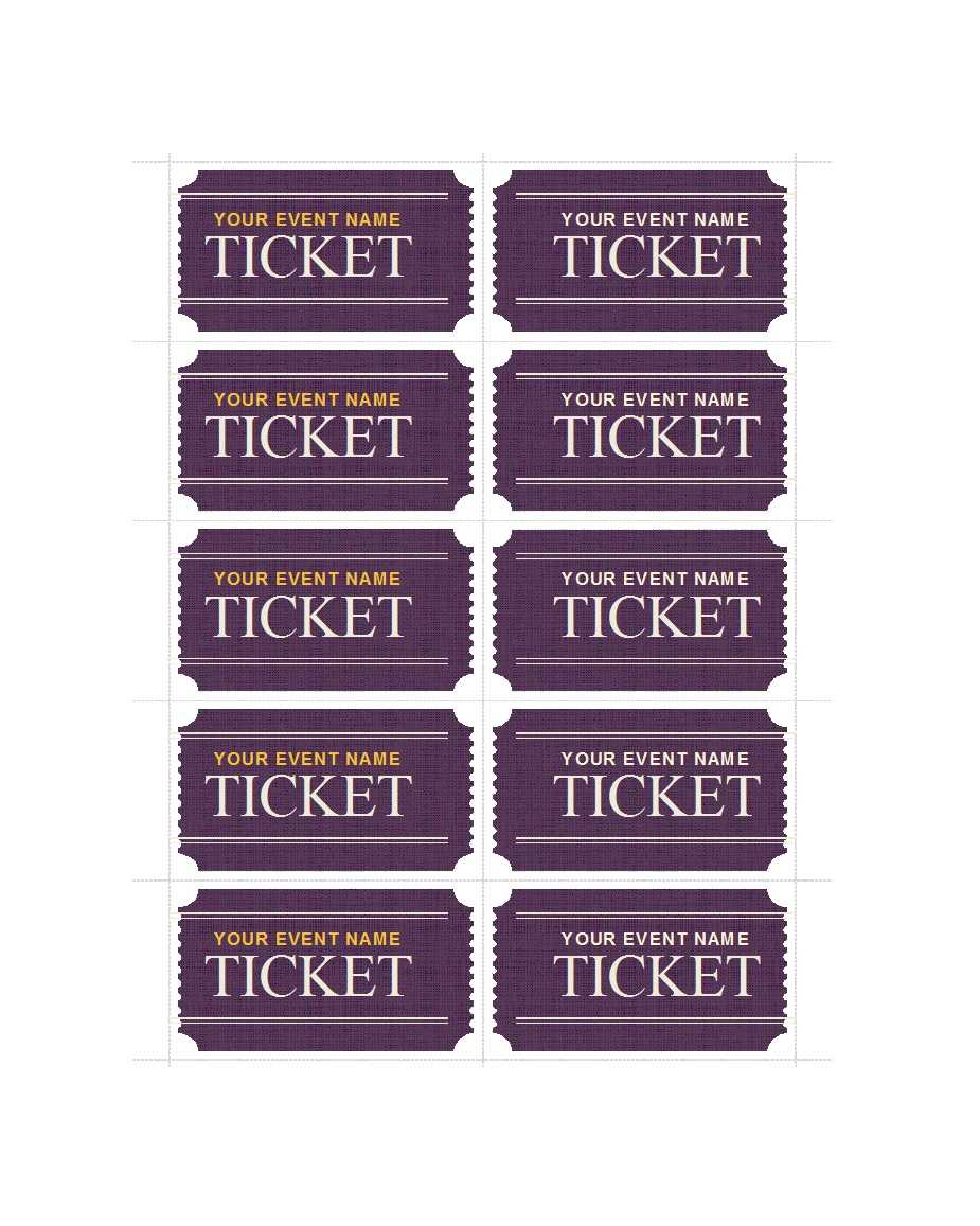 22 Free Event Ticket Templates (Ms Word) ᐅ Template Lab In Get Out Of Jail Free Card Template