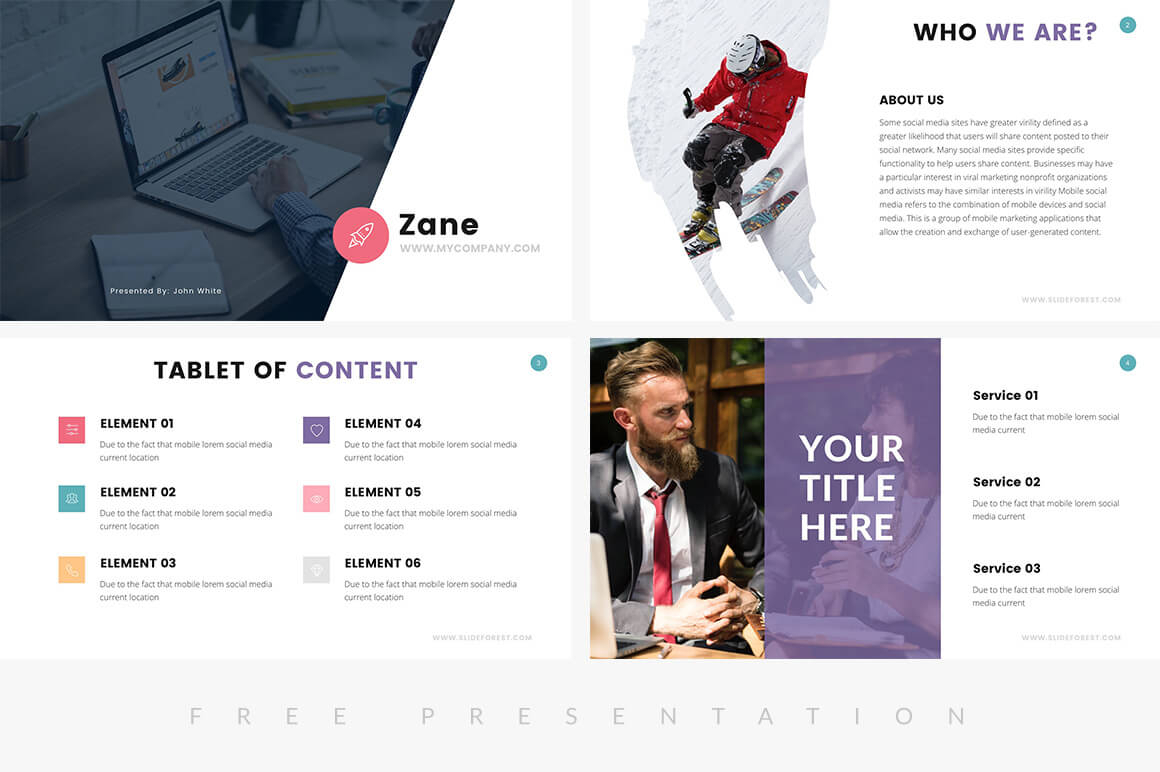 25+ Free Company Profile Powerpoint Templates For Presentations Intended For Biography Powerpoint Template