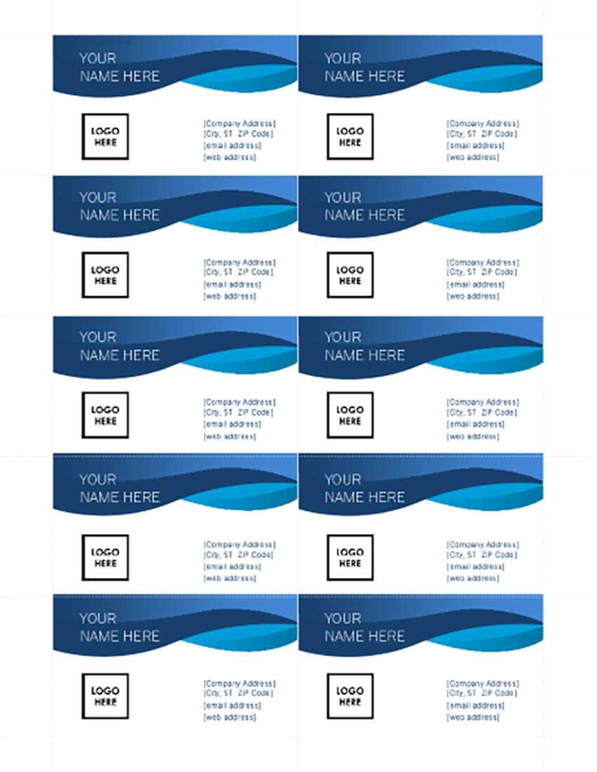 25+ Free Microsoft Word Business Card Templates (Printable In Word Template For Business Cards Free