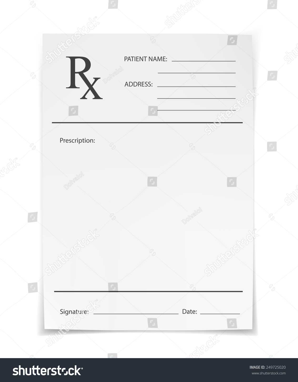 26 Images Of Blank Prescription Form Doctor Template For Blank Prescription Form Template