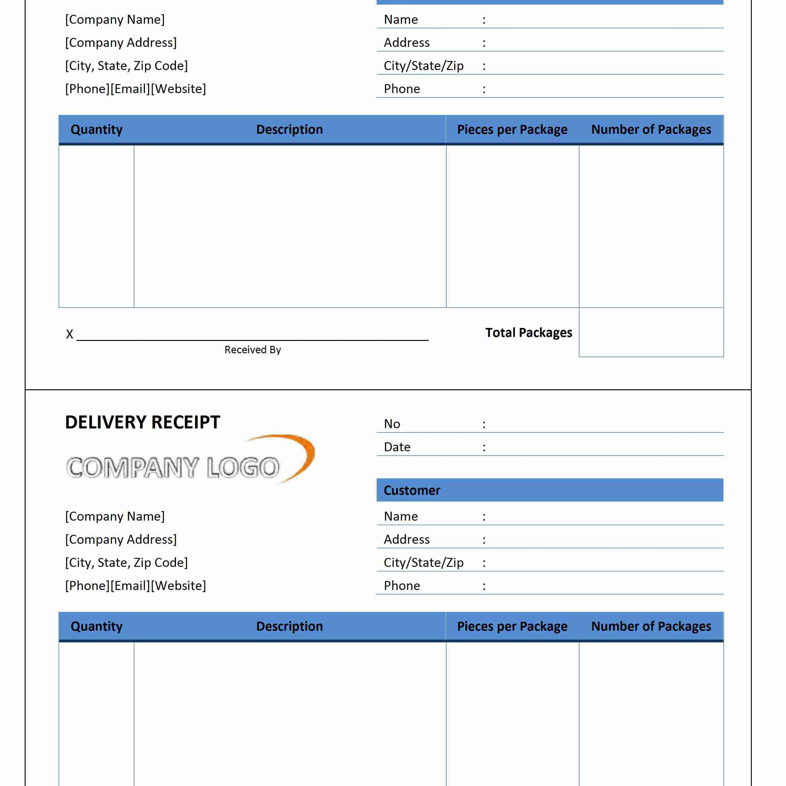 27 Best Free Receipt Templates For Microsoft Word Within Proof Of Delivery Template Word