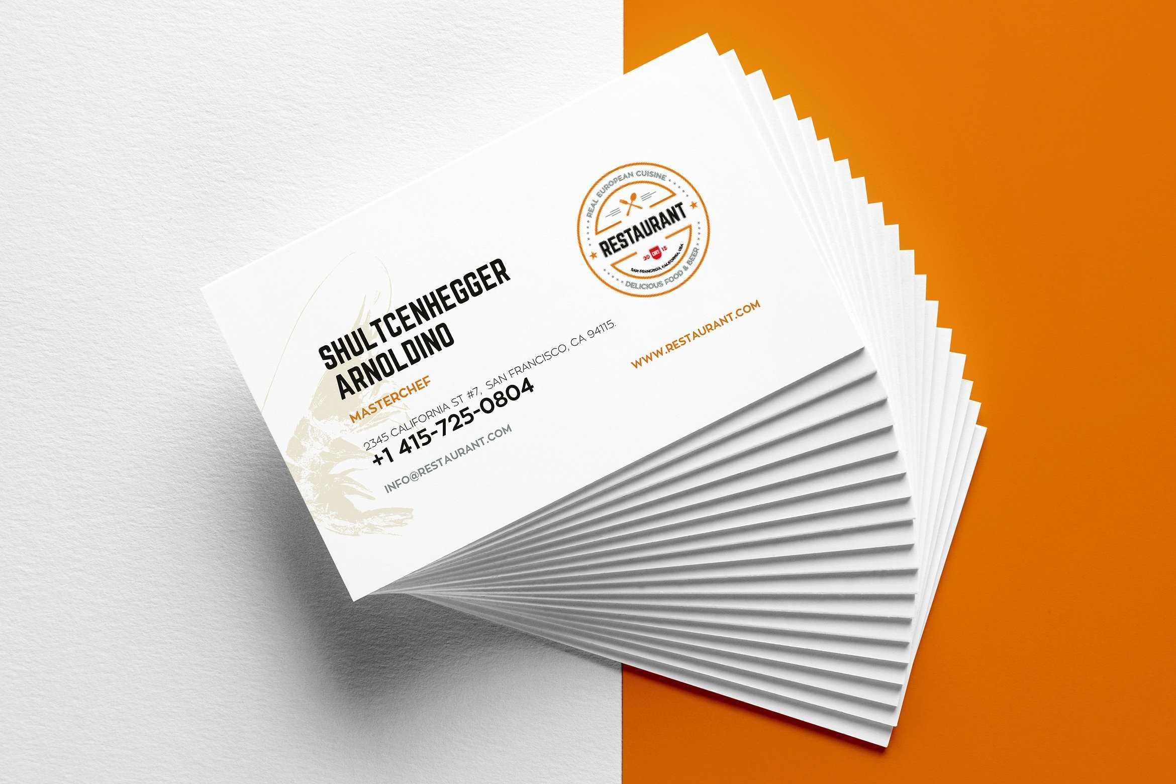 27+ Creative Restaurant Business Card Templates – Ai, Apple For Blank Business Card Template Psd