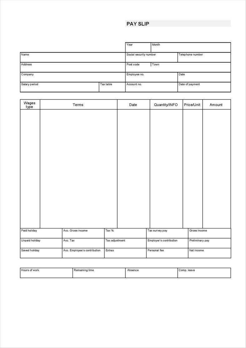 27+ Free Pay Stub Templates - Pdf, Doc, Xls Format Download In Blank Pay Stub Template Word