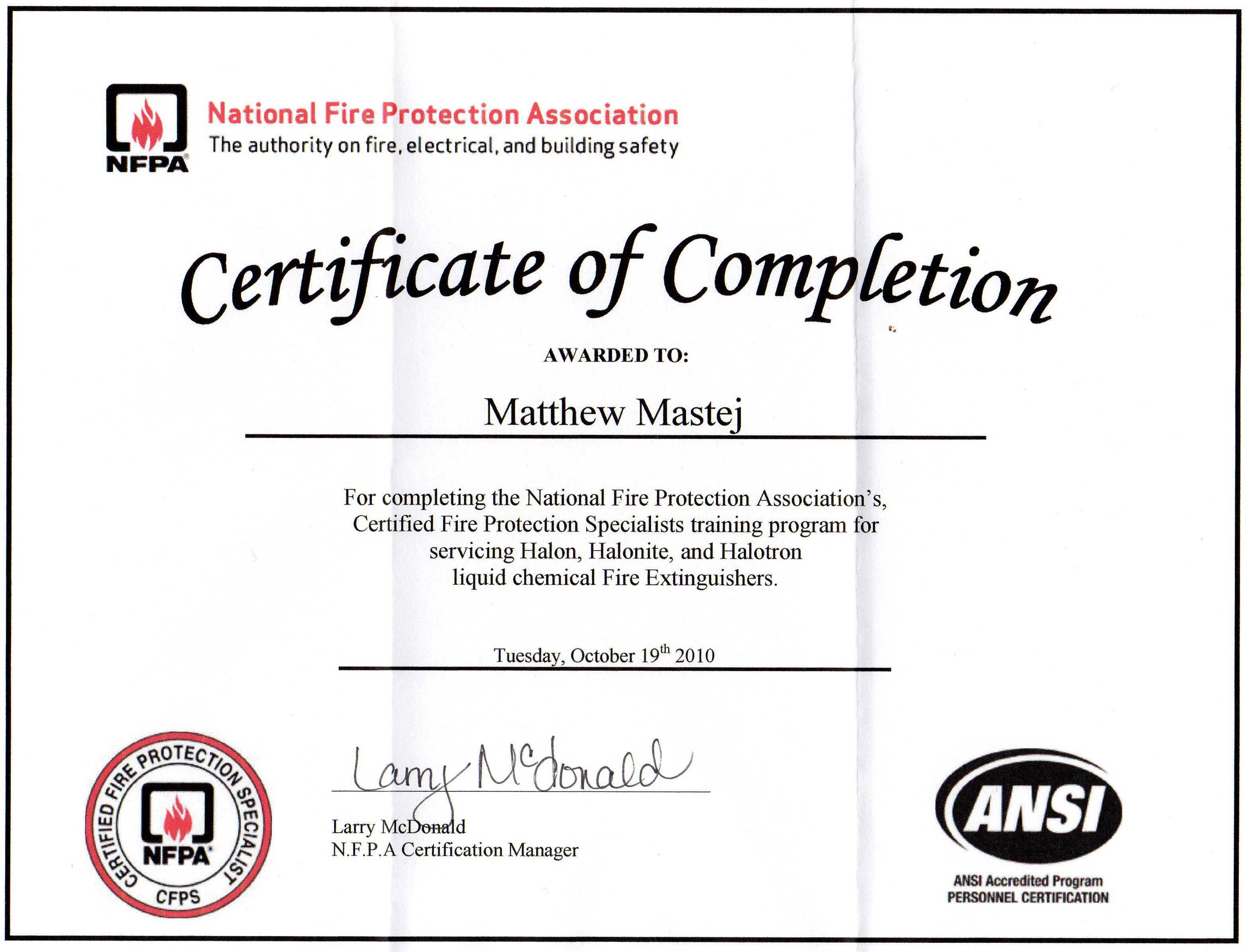 28 Fire Extinguisher Certificate Template Free Printable Intended For Fire Extinguisher Certificate Template