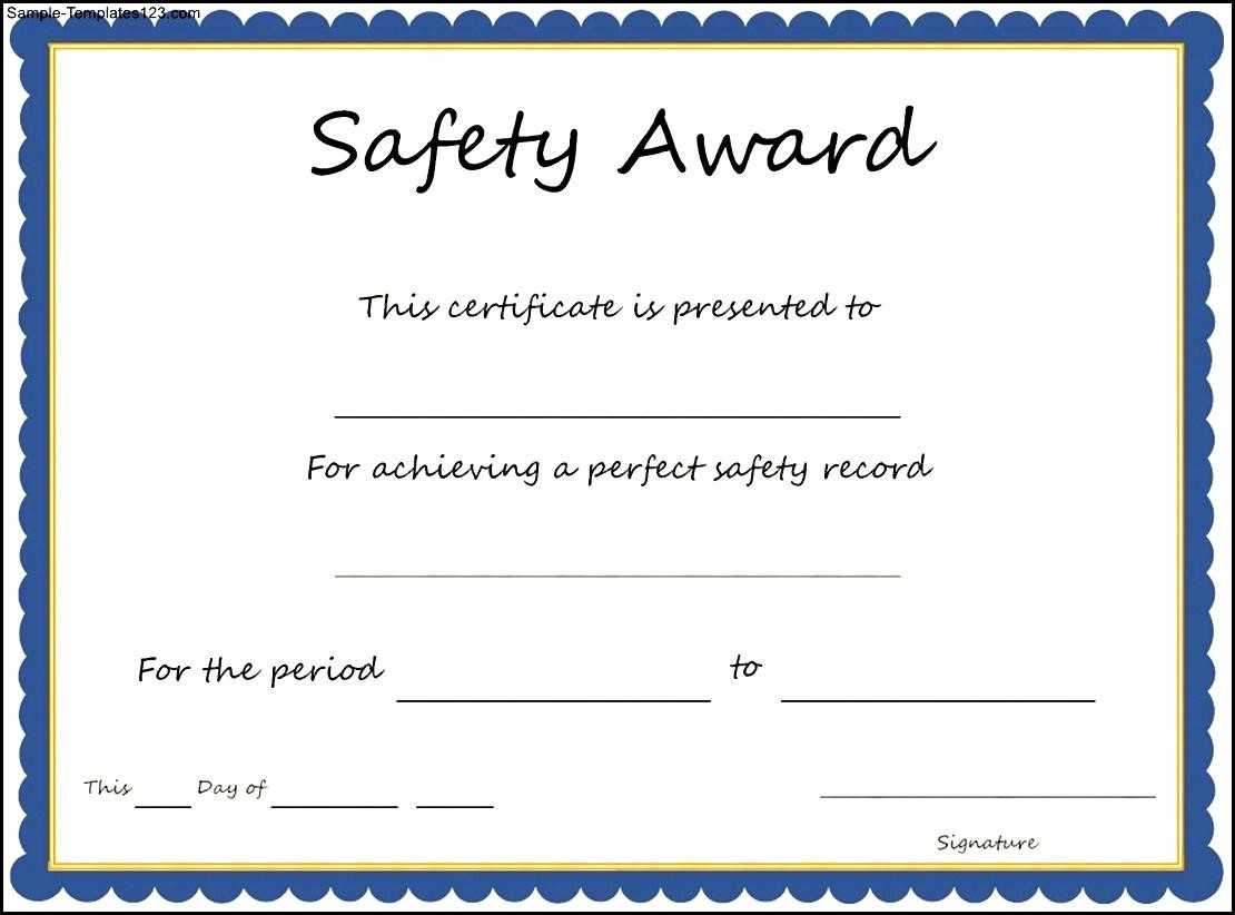 28 Images Of Shrink And Safety Award Template Free | Migapps Intended For Safety Recognition Certificate Template