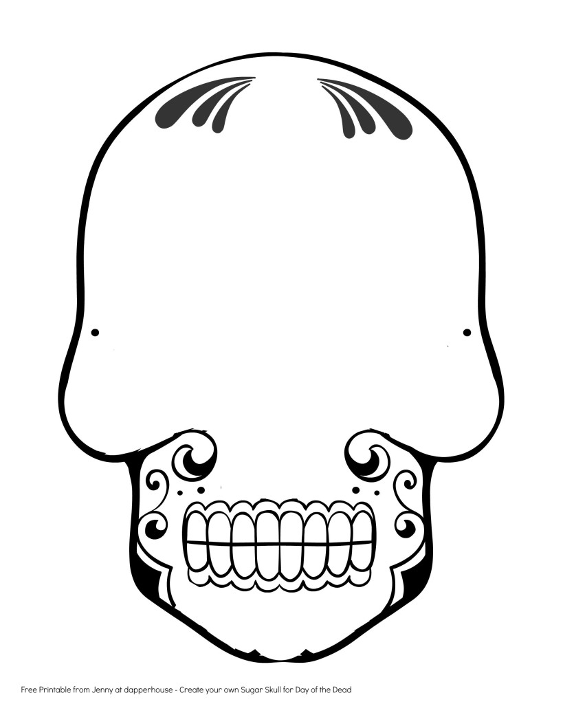 28 Images Of Sugar Skull Drawing Template | Zeept Regarding Blank Sugar Skull Template