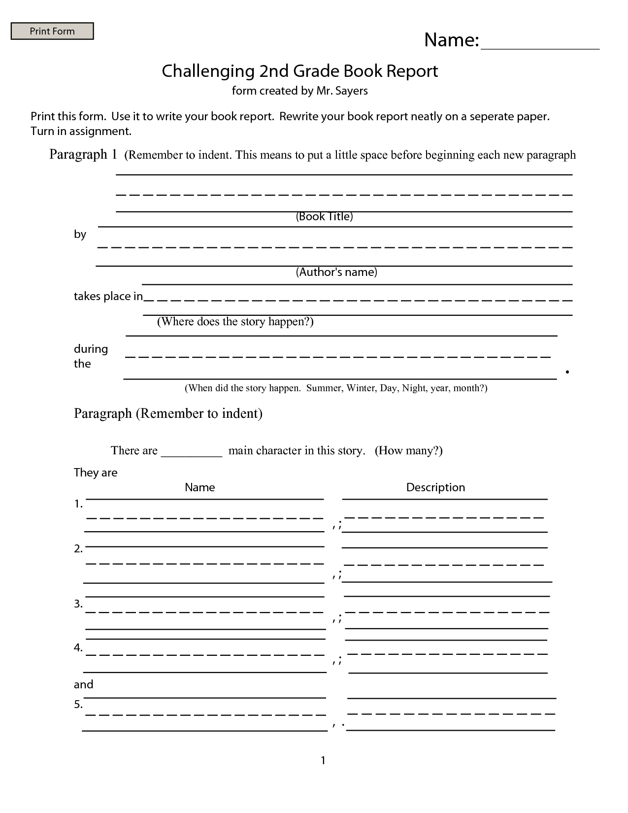 2Nd Grade Book Report – Google Search | Abc123 Throughout Book Report Template 2Nd Grade