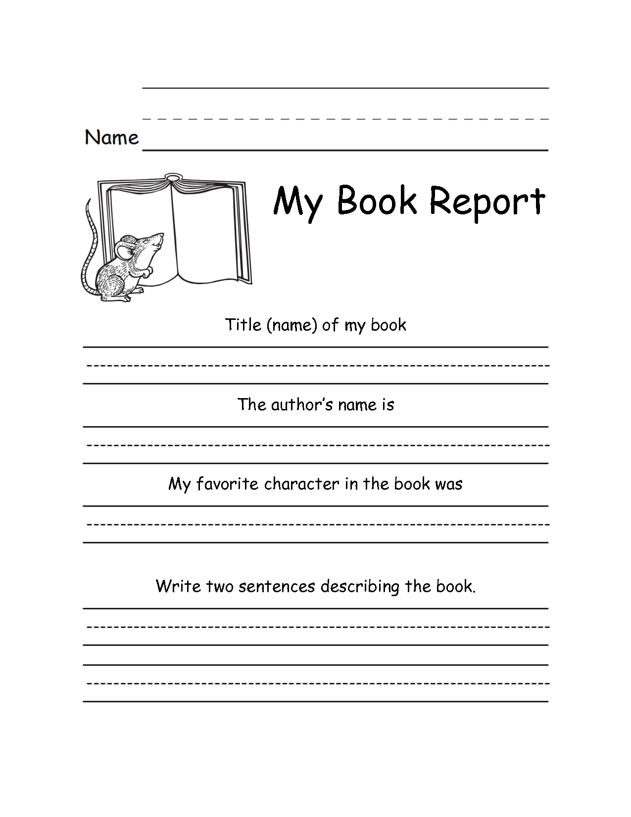 2Nd Grade Writing Worksheets | Ela | 2Nd Grade Books, 2Nd In 1St Grade Book Report Template