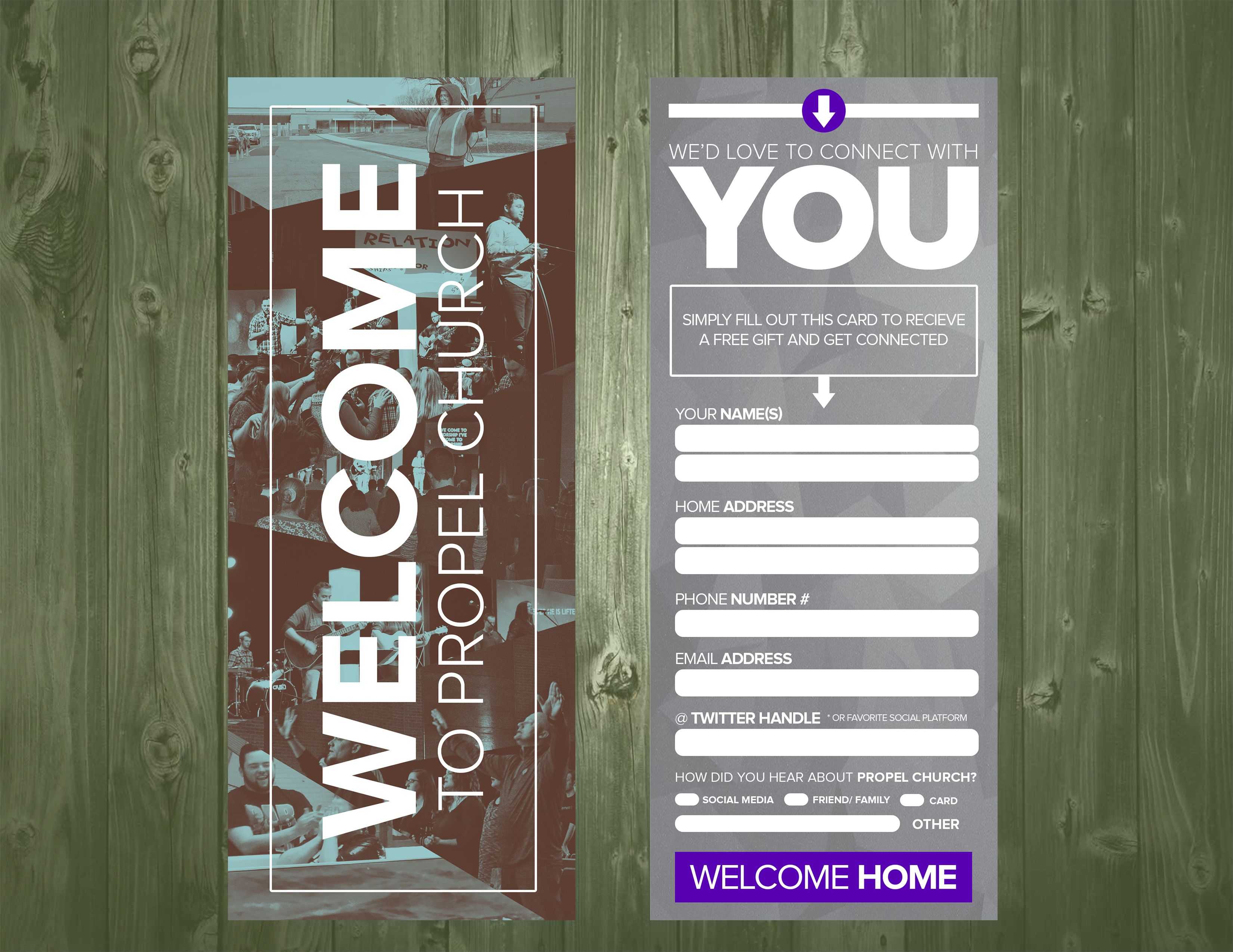 3.5×9 Psd Connection Card Template | Church Visitor Ideas For Church Visitor Card Template Word