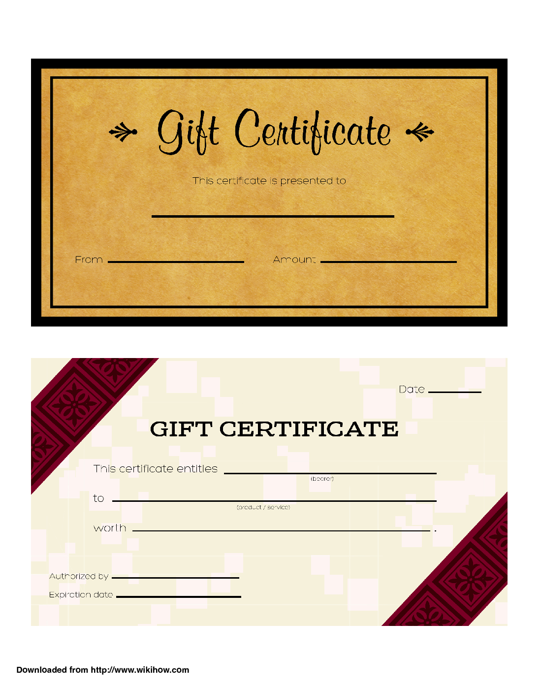 3 Ways To Make Your Own Printable Certificate – Wikihow Inside Automotive Gift Certificate Template