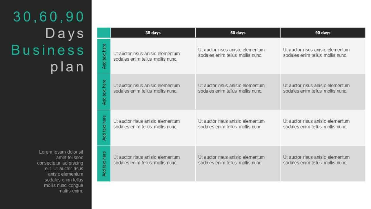 30 60 90 Day Business Plan Template For Powerpoint & Keynote In 30 60 90 Day Plan Template Powerpoint