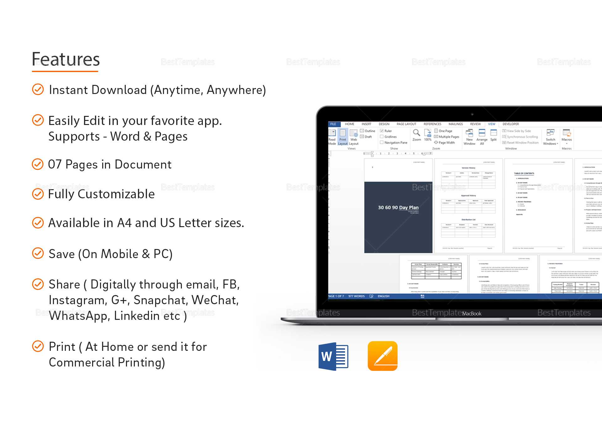 30 60 90 Day Plan Template With 30 60 90 Day Plan Template Word