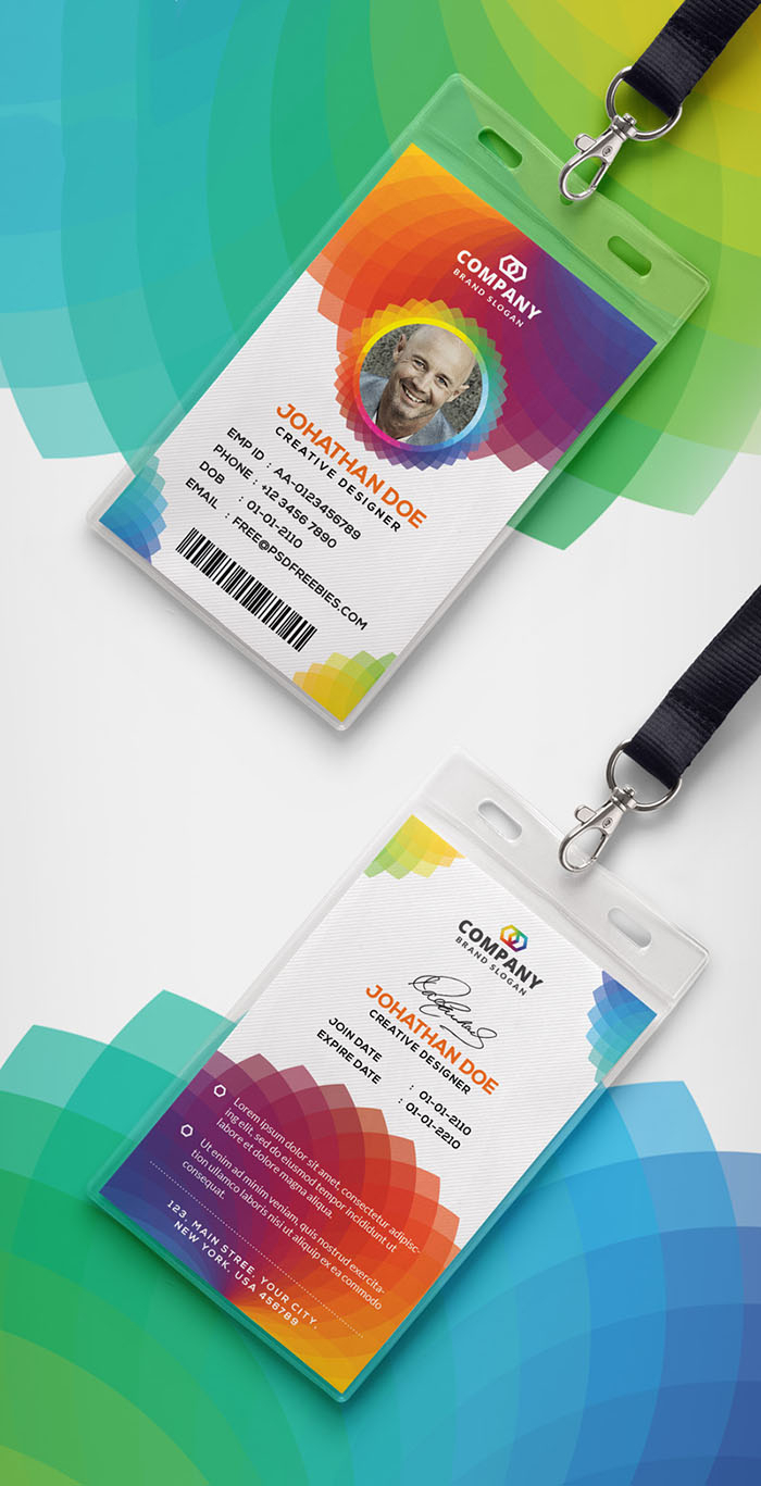 30+ Best Id Card And Lanyard Templates 2019 (Psd, Vector Intended For Portrait Id Card Template