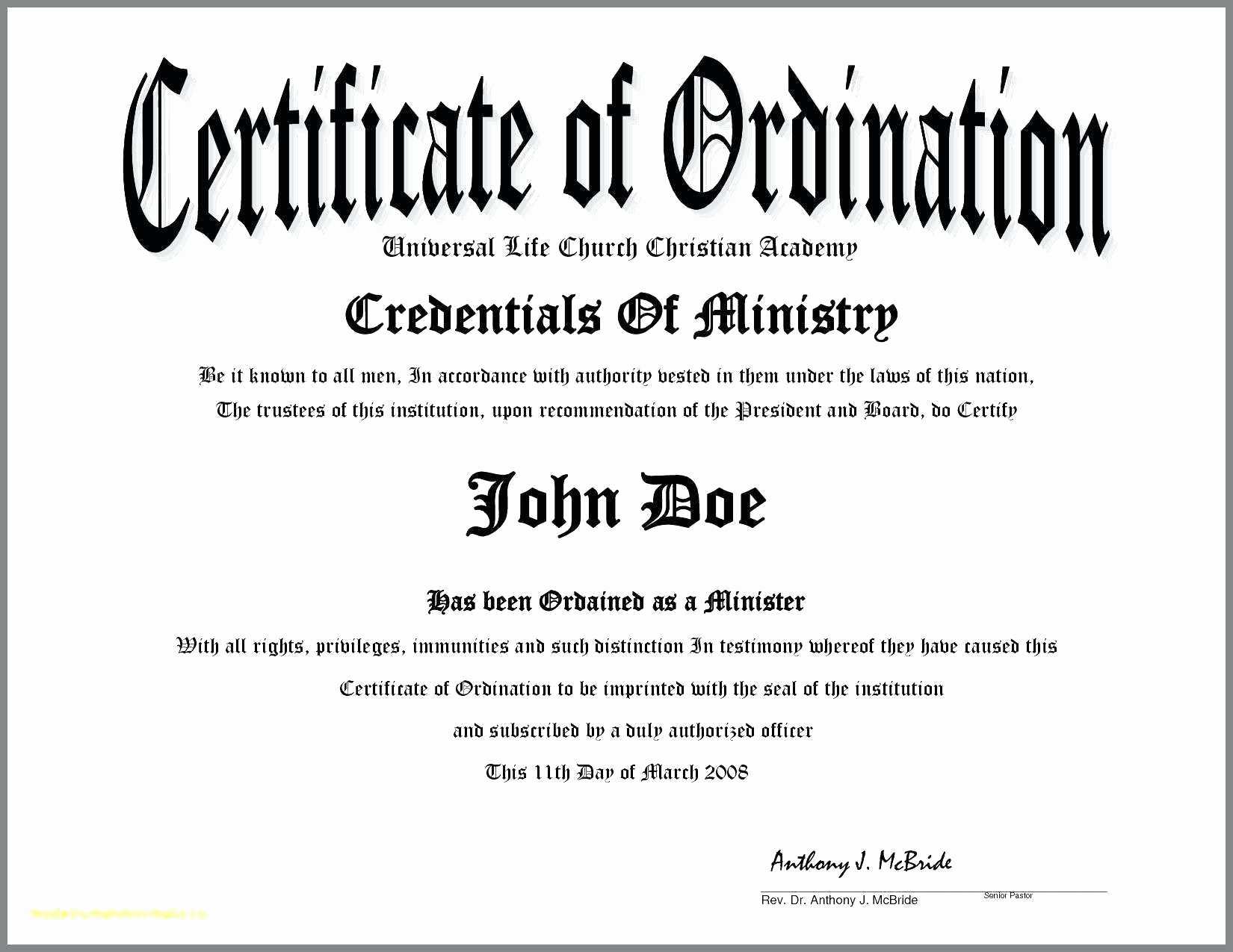 30 Certificate Of License For The Gospel Ministry Template Throughout Free Ordination Certificate Template