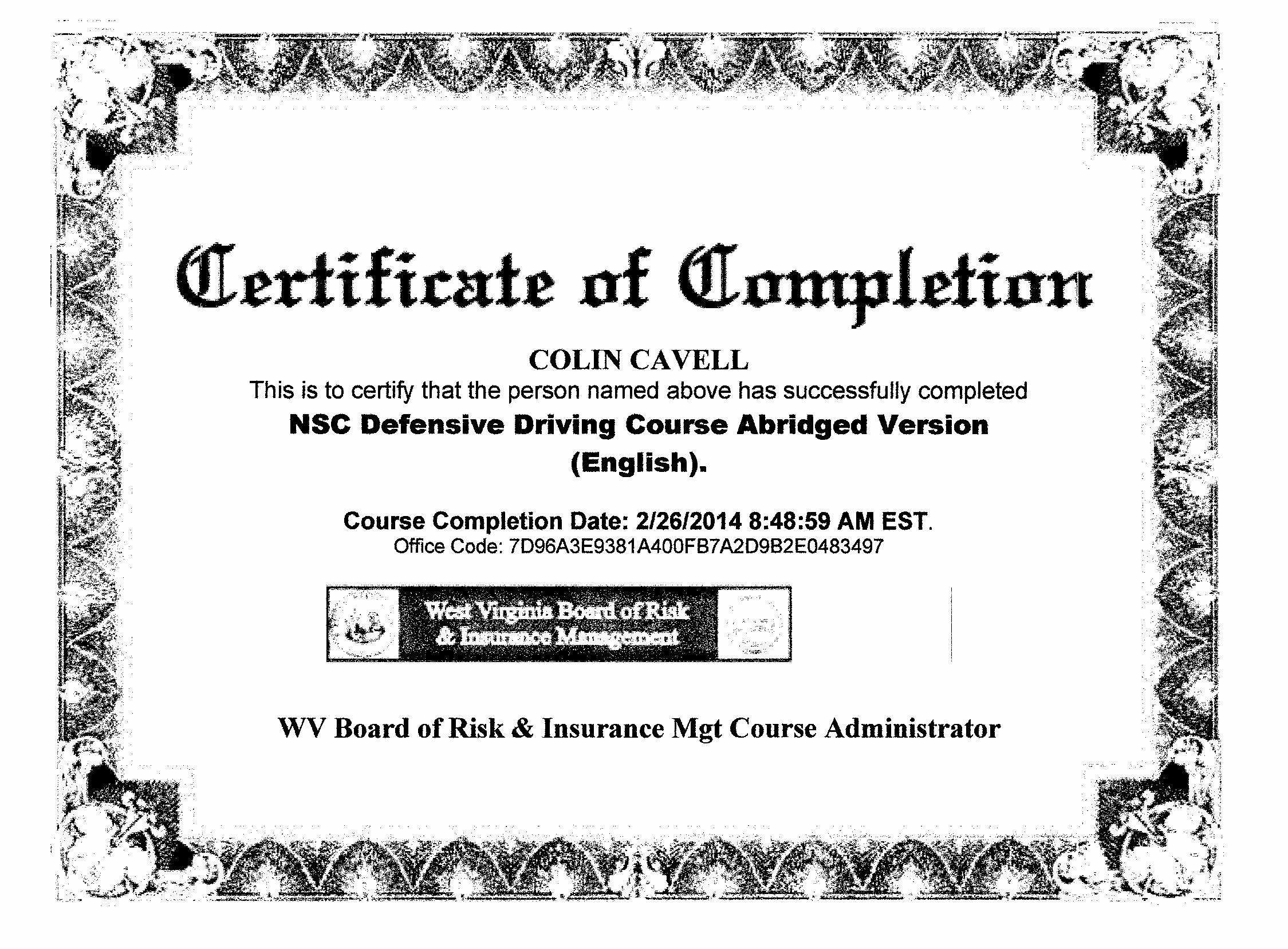 30 Defensive Driving Certificate Template | Pryncepality In Safe Driving Certificate Template