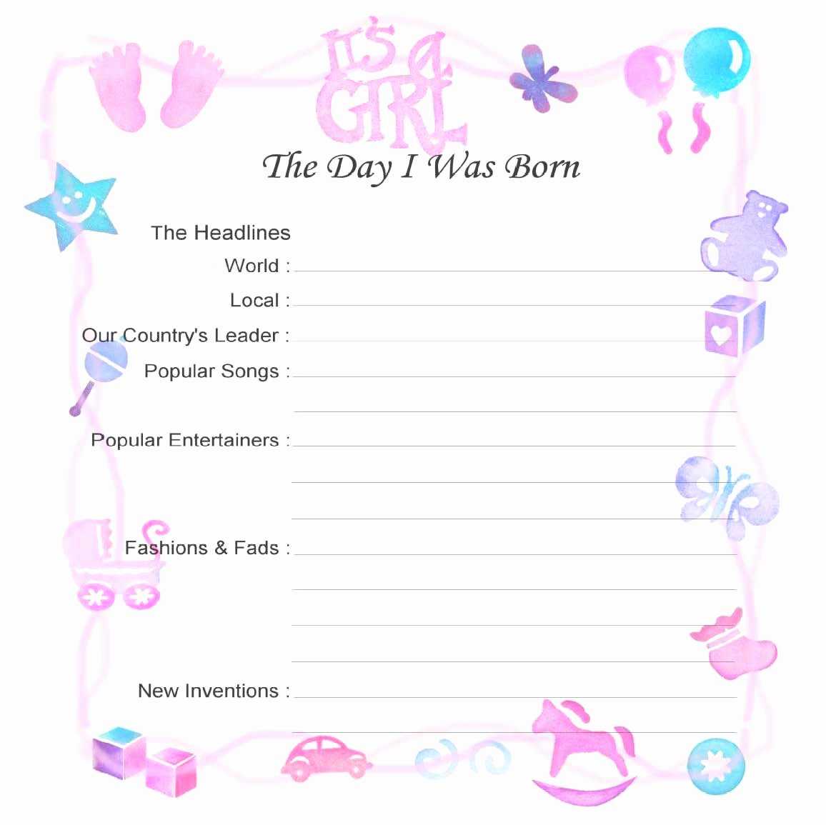 30 Fillable Birth Certificate Template | Pryncepality Regarding Baby Doll Birth Certificate Template