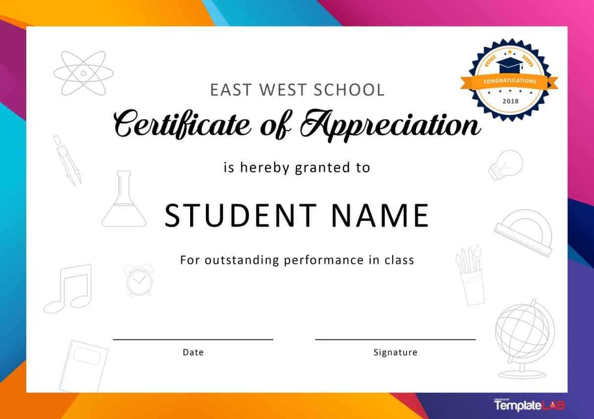 30 Free Certificate Of Appreciation Templates And Letters For Best Performance Certificate Template