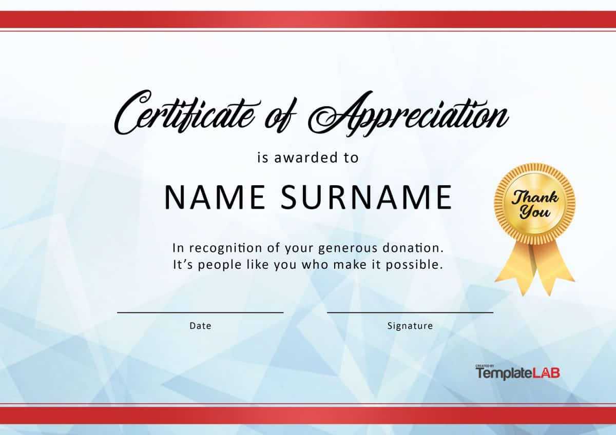 30 Free Certificate Of Appreciation Templates And Letters With Formal Certificate Of Appreciation Template