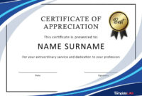 30 Free Certificate Of Appreciation Templates And Letters within In Appreciation Certificate Templates