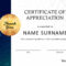 30 Free Certificate Of Appreciation Templates And Letters Within Volunteer Certificate Template