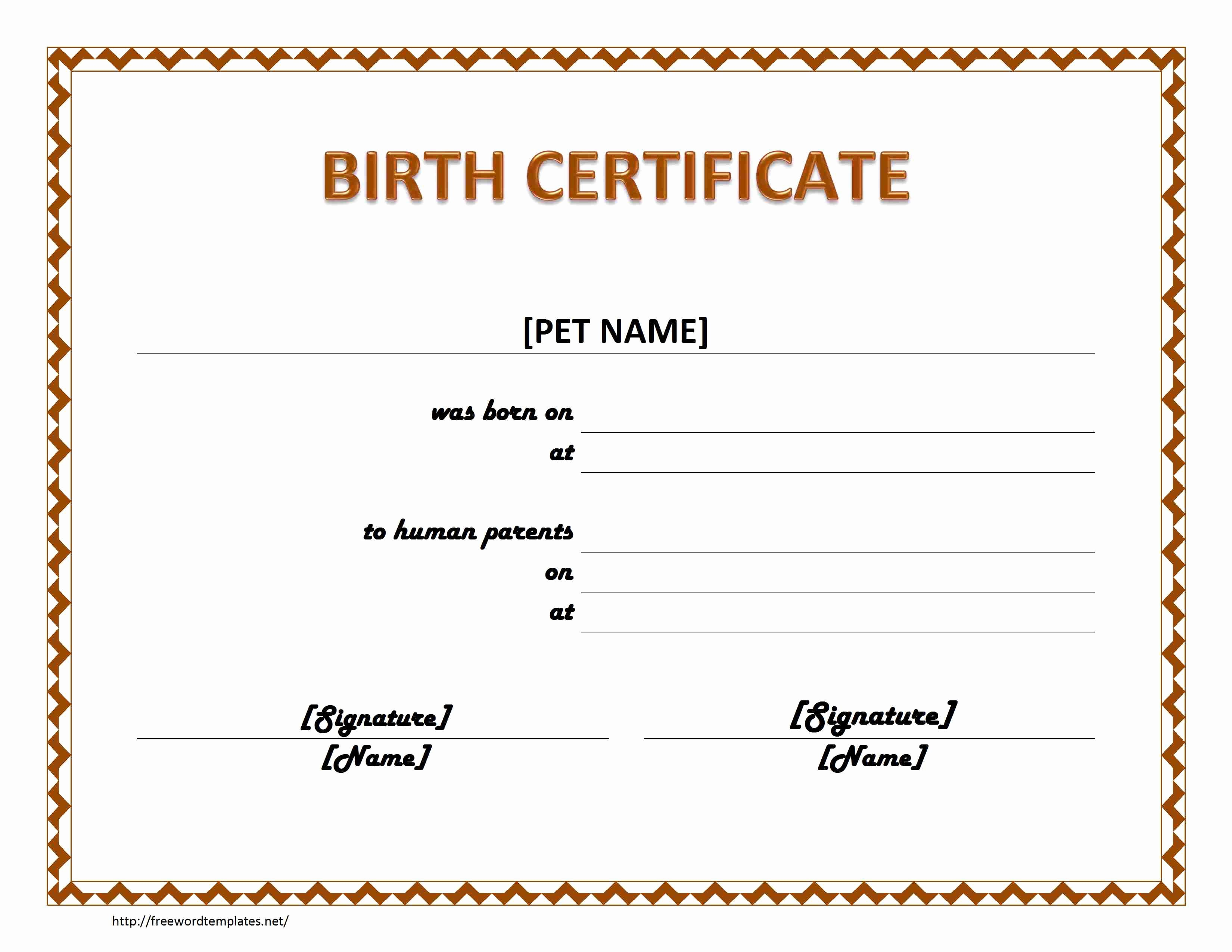 30 Free Pet Birth Certificate Template | Pryncepality Within Blank Adoption Certificate Template
