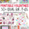 30+ Free Printable Valentine Card Ideas For Preschool Intended For Valentine Card Template For Kids