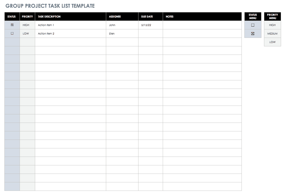 30+ Free Task And Checklist Templates | Smartsheet Inside Blank Checklist Template Word