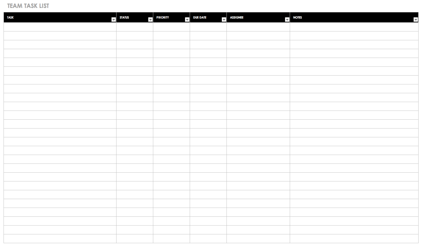 30+ Free Task And Checklist Templates | Smartsheet Inside Blank Checklist Template Word