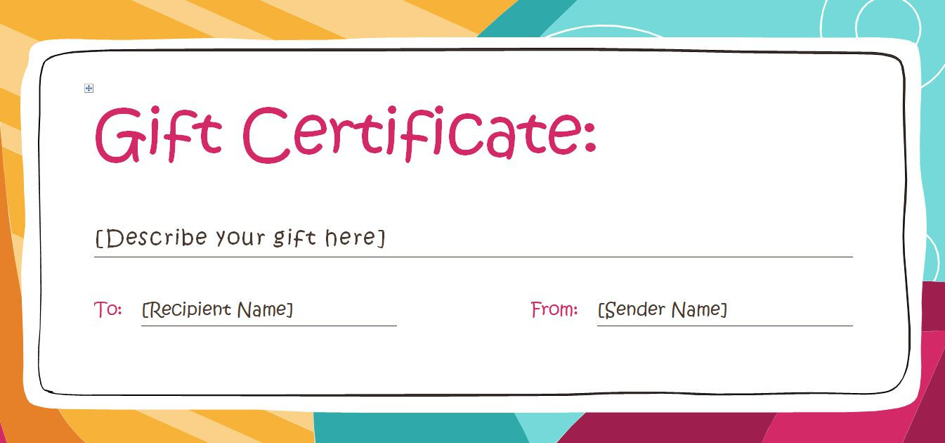 30 Gift Certificate Template Free | Andaluzseattle Template In Fillable Gift Certificate Template Free