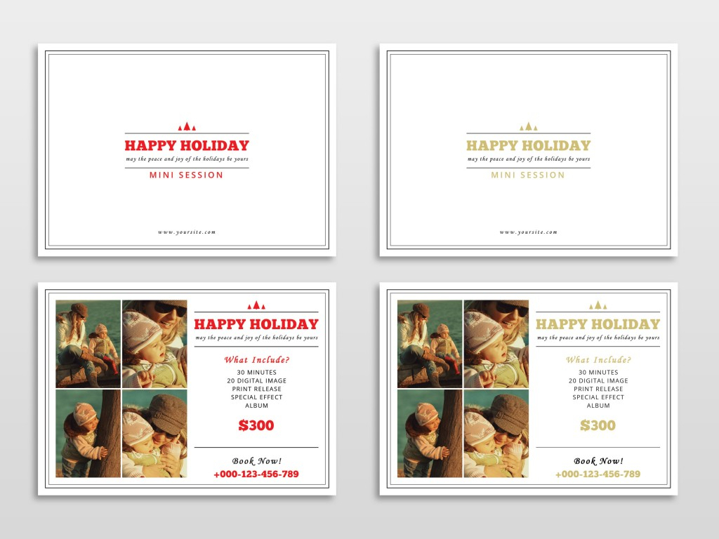 30 Holiday Card Templates For Photographers To Use This Year With Free Photoshop Christmas Card Templates For Photographers