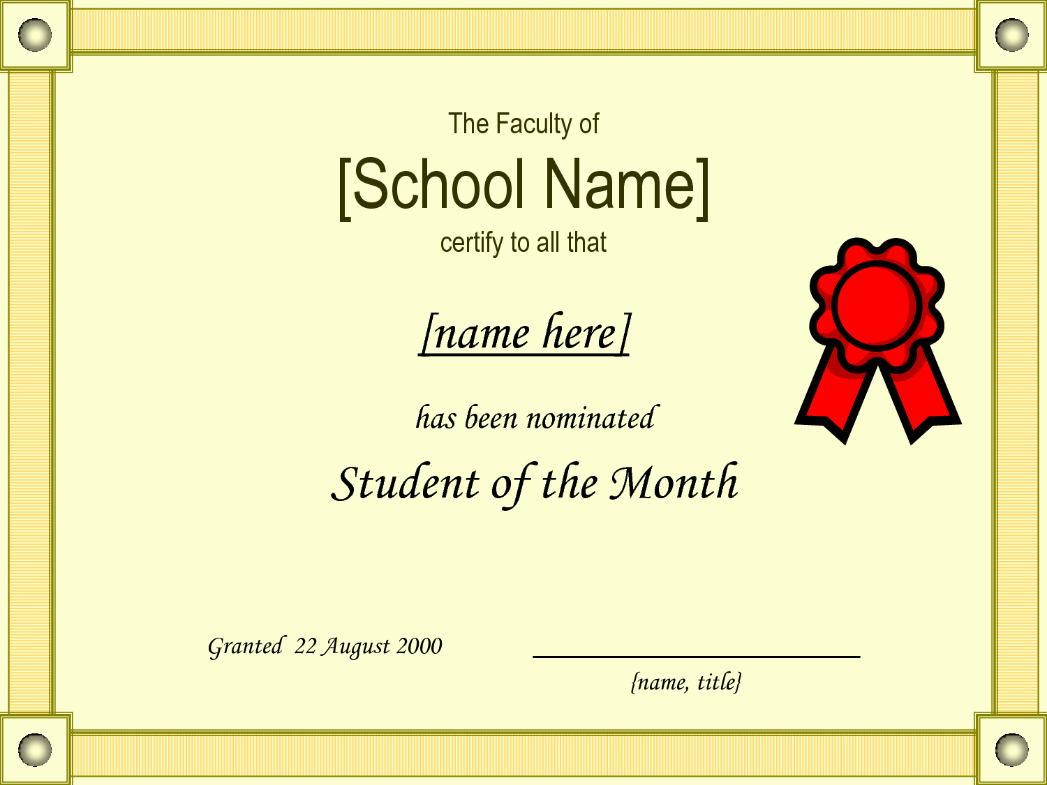 30 Red Ribbon Week Certificate Template | Pryncepality Regarding Free Printable Student Of The Month Certificate Templates