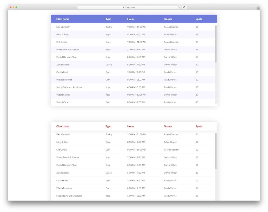 30 Simple Css3 & Html Table Templates And Examples 2019 With Html Report Template Download