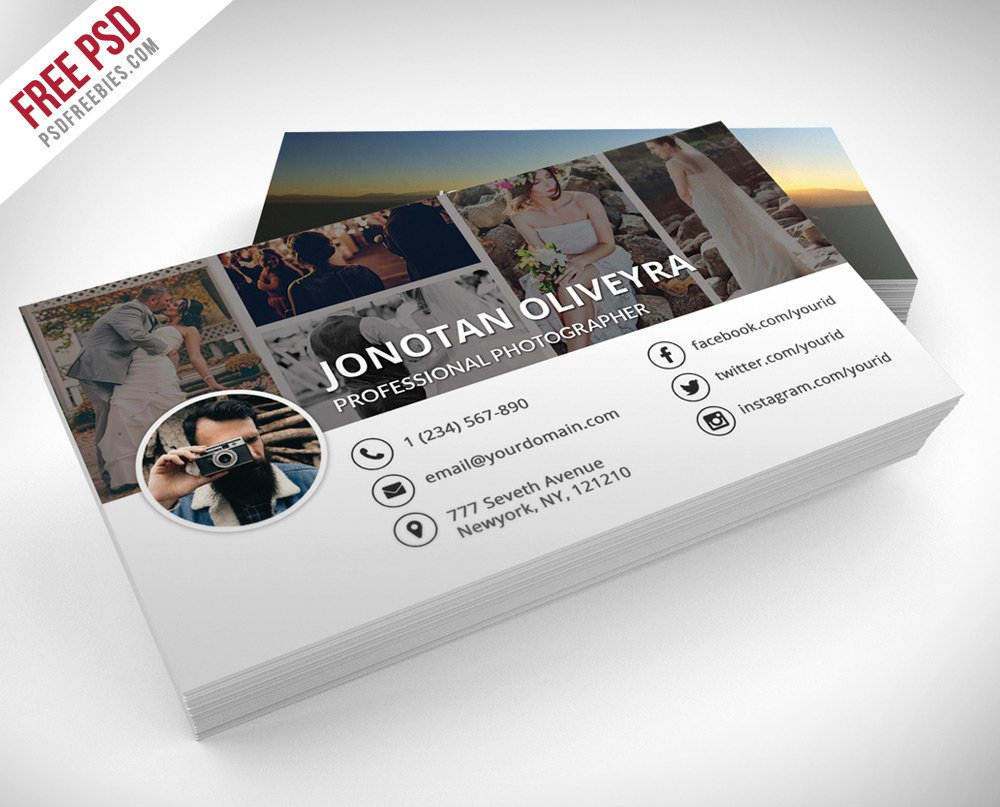 300+ Best Free Business Card Psd And Vector Templates – Psd With Photography Business Card Template Photoshop