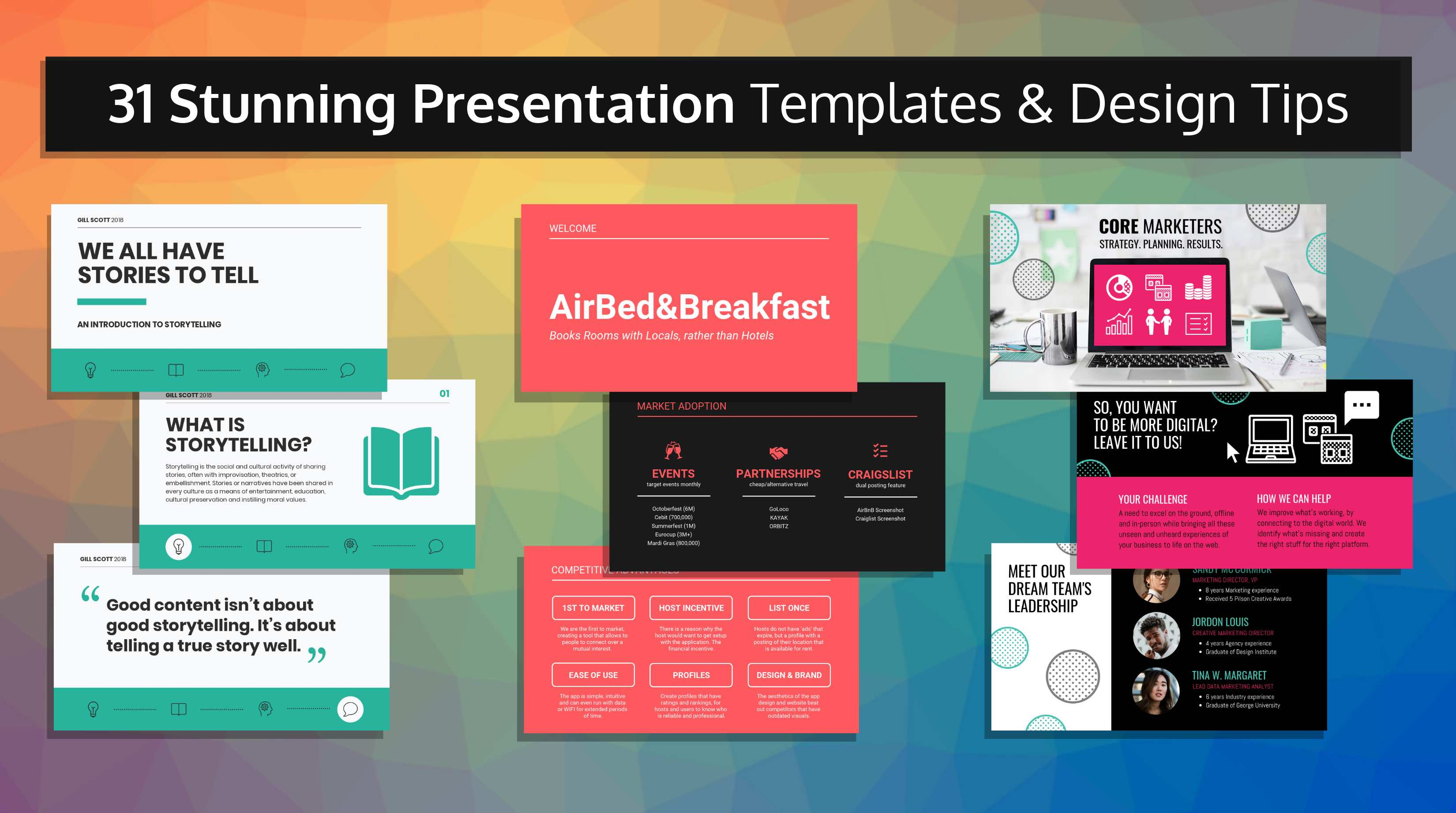 31 Stunning Presentation Templates And Design Tips Throughout Sample Templates For Powerpoint Presentation
