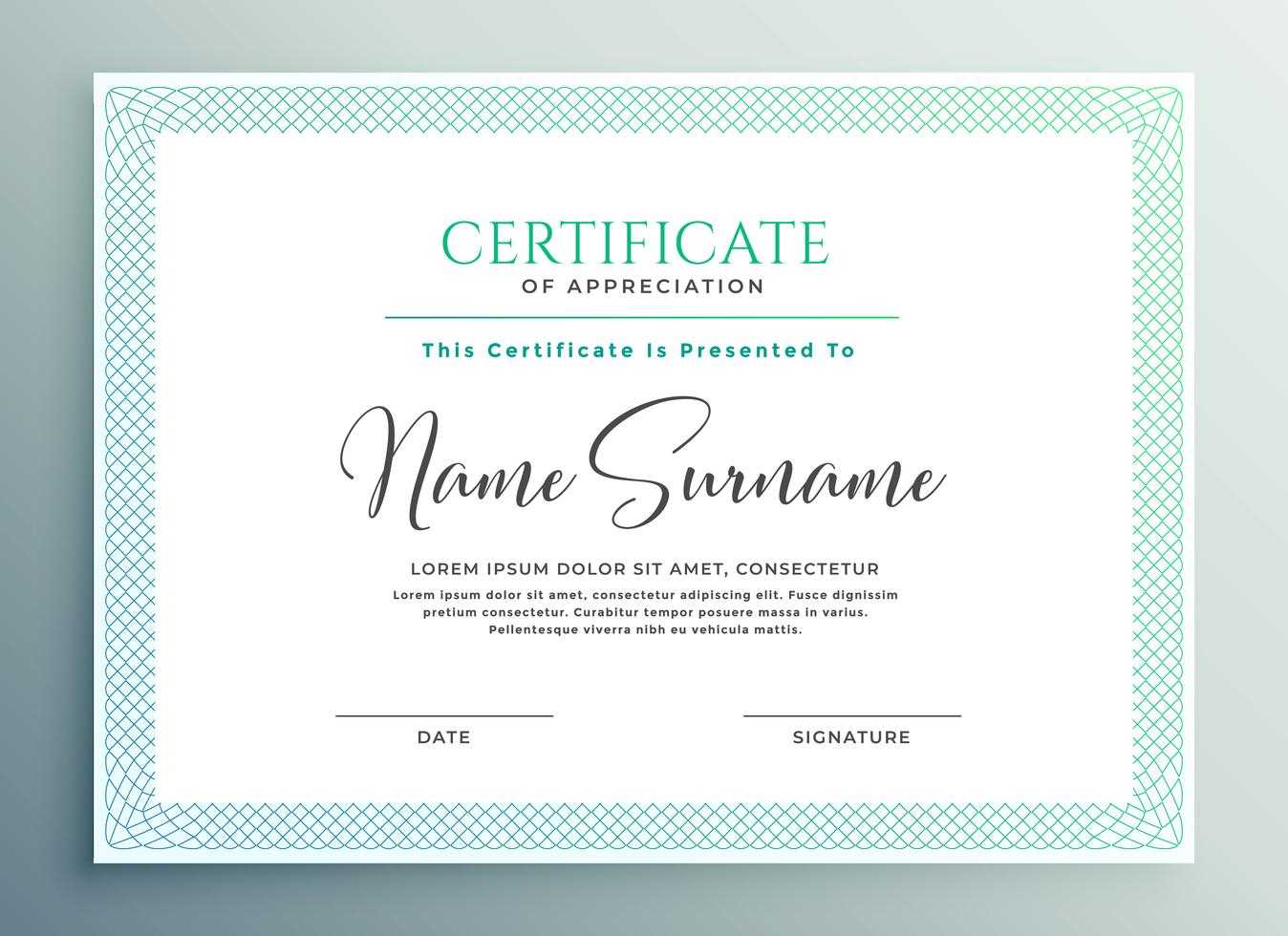 33+ Certificate Of Appreciation Template Download Now!! In Free Certificate Of Appreciation Template Downloads