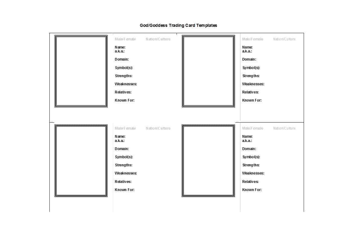 33 Free Trading Card Templates (Baseball, Football, Etc Regarding Trading Card Template Word