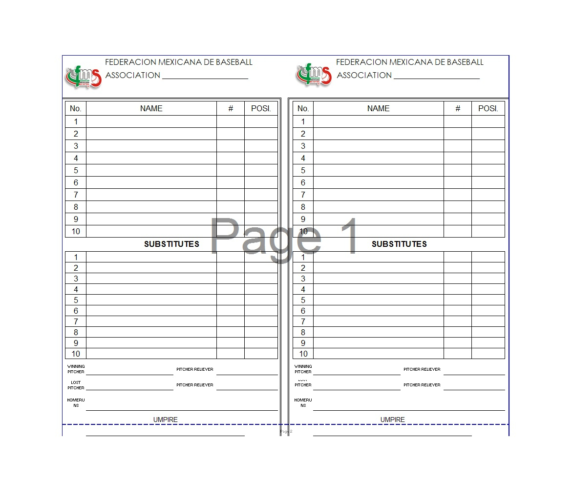 33 Printable Baseball Lineup Templates [Free Download] ᐅ Intended For Dugout Lineup Card Template
